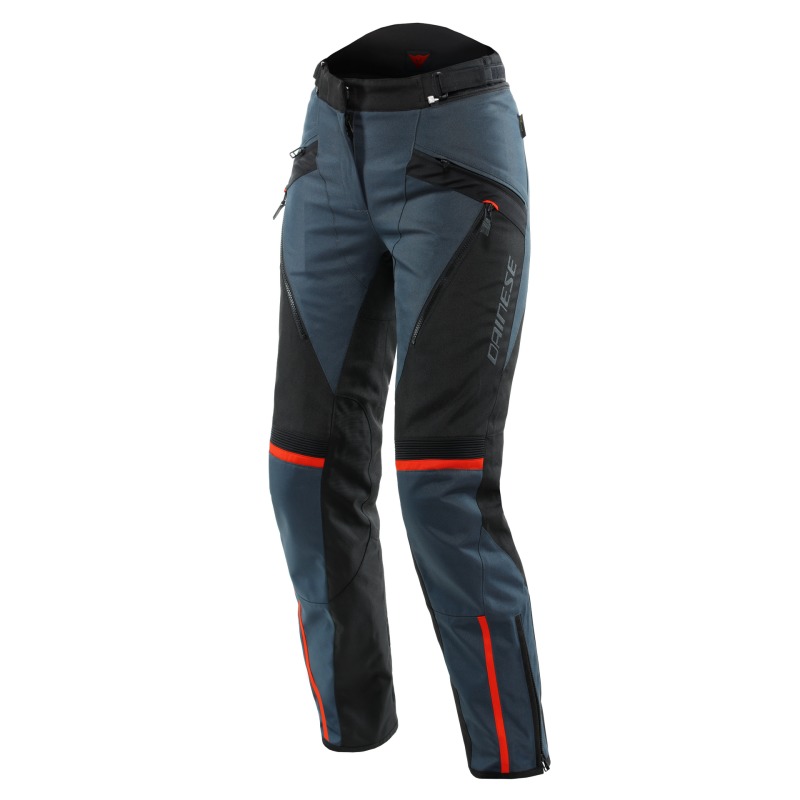 Dainese Tempest 3 Lady D-Dry Pants Ebony Black Lava Red Size 46 - Waterproof women's riding pants, Ebony/Black/Lava-Red, 46 - Click Image to Close