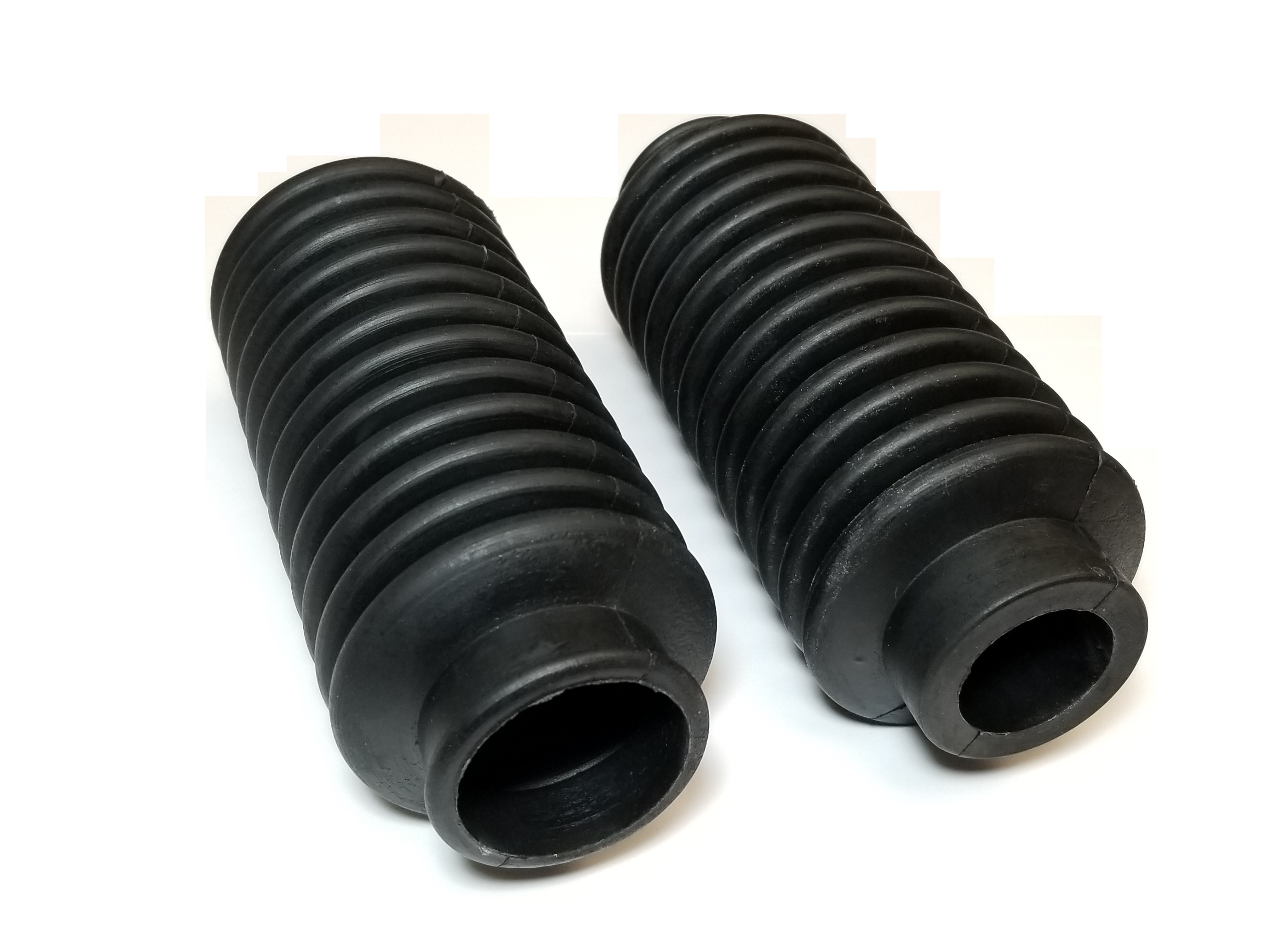 Black Fork Boots - Pair - 28mm Upper & 38mm Lower - Replaces Triumphs/BSA #97-1510 - Click Image to Close