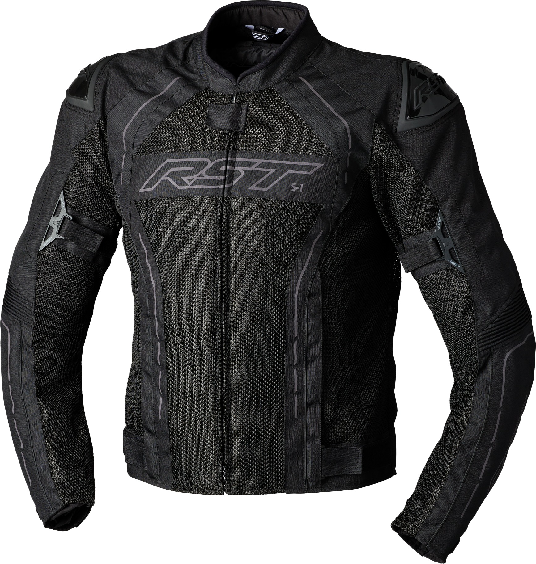 RST S1 Mesh CE Jacket Black Large Textile - Mesh riding jacket, Black, Large - Click Image to Close