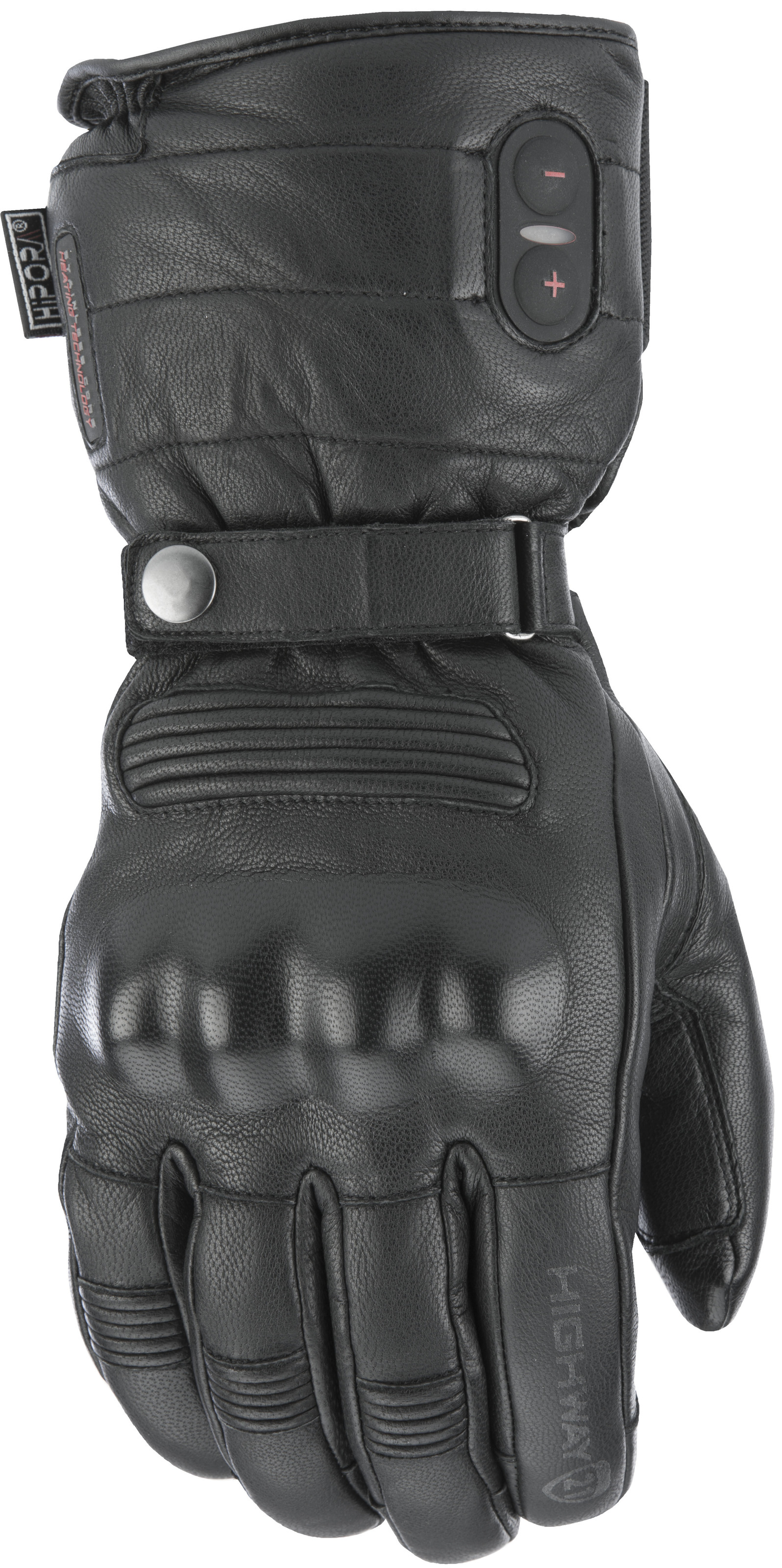 Highway 21 Radiant Heated Gloves Black X-Small - Heated leather motorcycle gloves, Black, X-Small - Click Image to Close