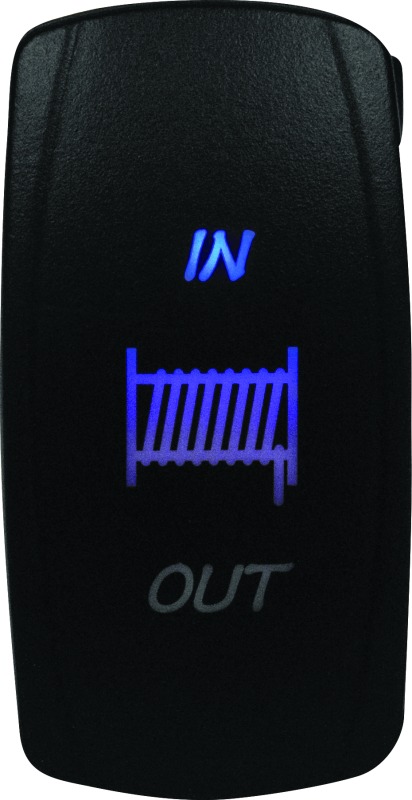 DragonFire Racing Lighted Winch Switch Blue Dual LED In/Out - Blue LED winch switch, dual in/out, universal fit - Click Image to Close