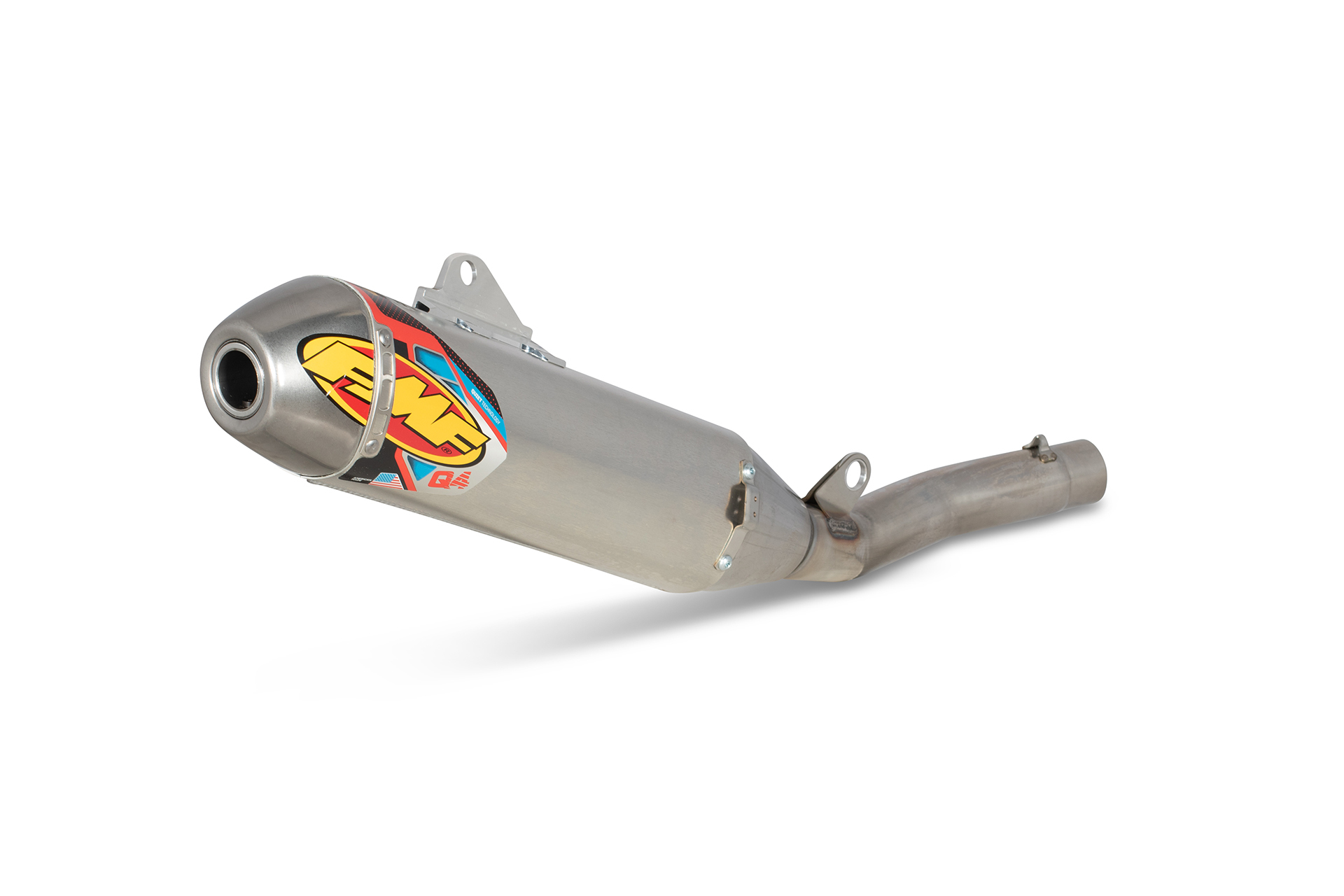 Q4 Hex Slip On Exhaust Muffler w/ S/A - For 20-21 Kawasaki KLX300R - Click Image to Close