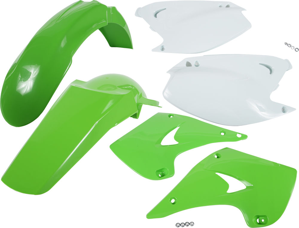 Green Plastic Kit - For 03-07 Kawasaki KX250 03-05 KX125 - Click Image to Close