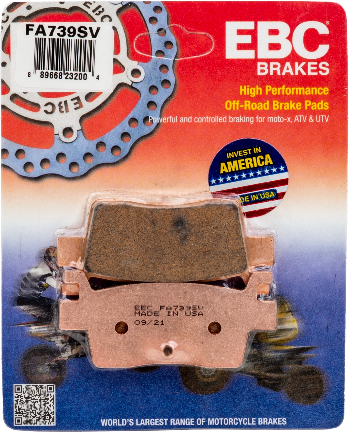 EBC FA739SV SV Severe Duty Brake Pads Set For Kawasaki KRX 1000 Teryx Rear - Click Image to Close