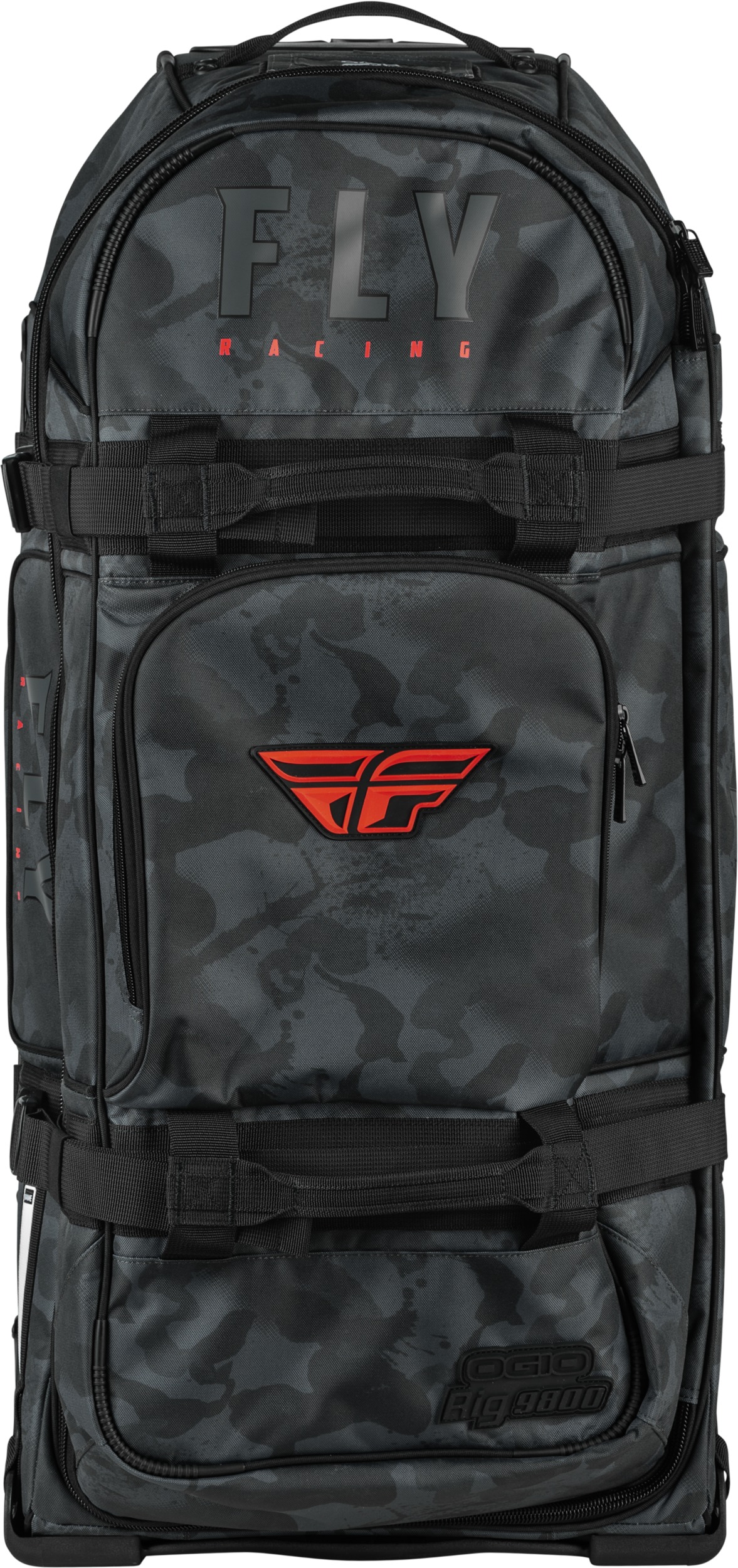 Fly Racing Ogio Rig 9800 Gear Bag Black/Grey - Heavy-duty gear bag with wheels, Black/Grey - Click Image to Close