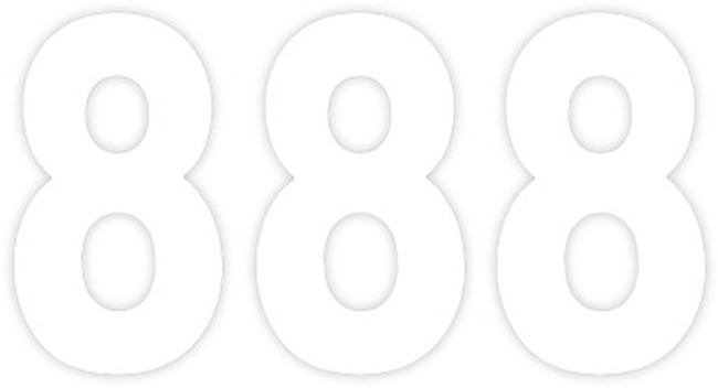 Factory Effex 4" Pro Numbers #8 White Pack of 3 - Click Image to Close
