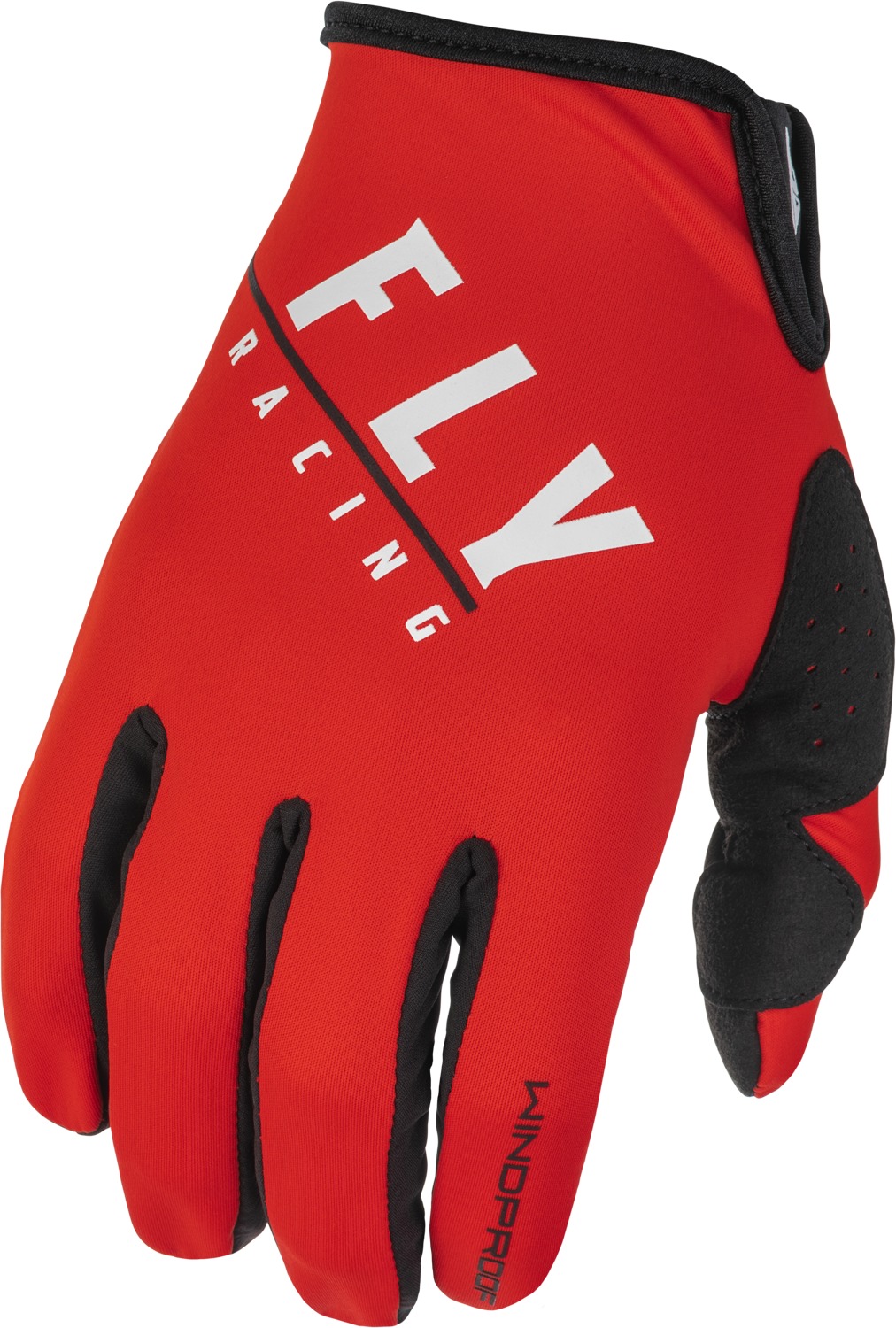 Fly Racing Youth Windproof Gloves Black/Red Size 06 - Windproof youth gloves Black/Red Size 06 - Click Image to Close
