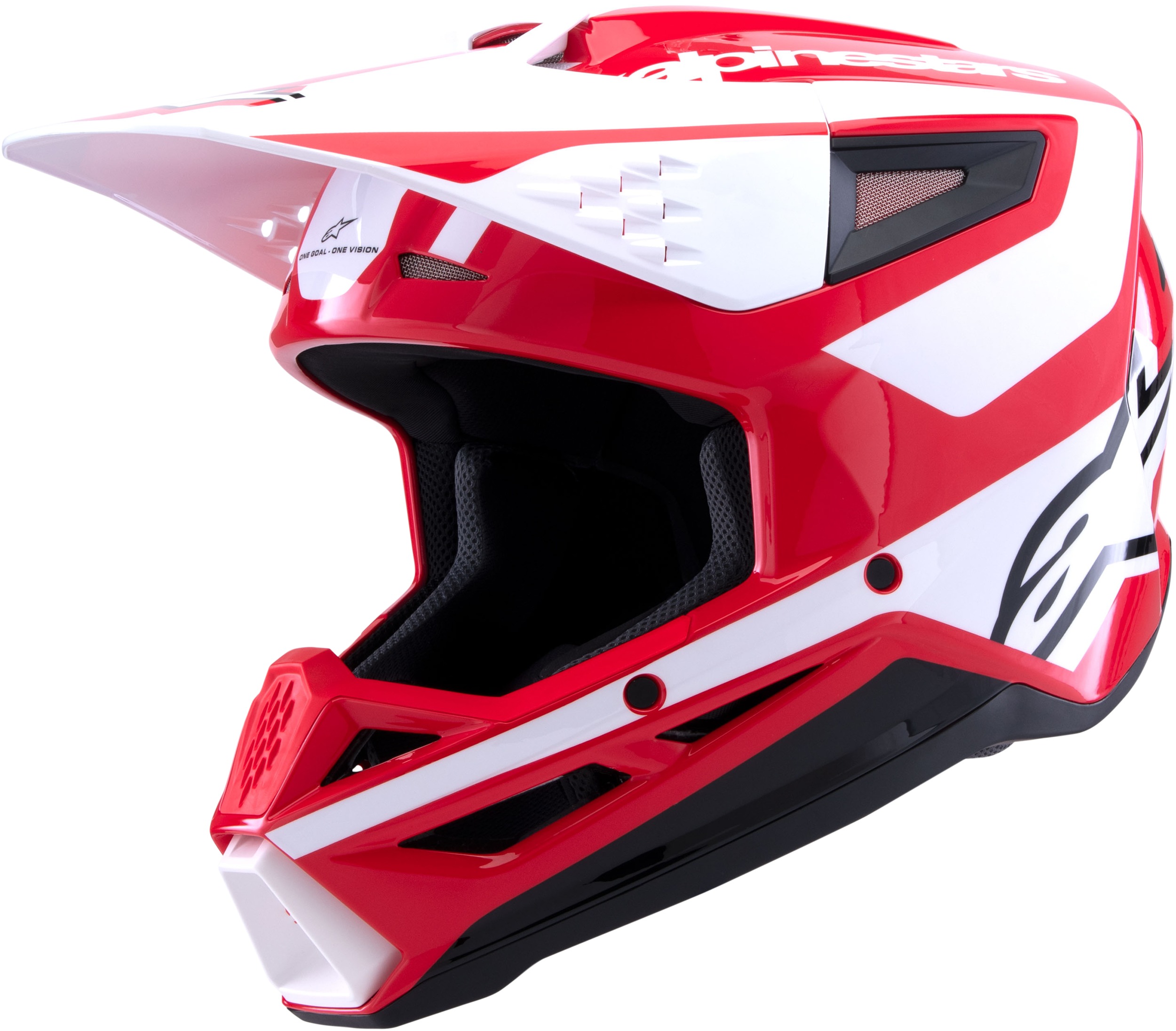 Alpinestars SM3 Heat Helmet Red/White/Black Gloss Large - MX helmet with DOT & ECE 22.06 certification - Click Image to Close