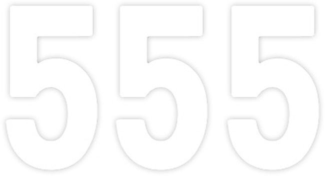 4" Pro Numbers - Pro 4" Wh #5 Pk/3 Fx - Click Image to Close