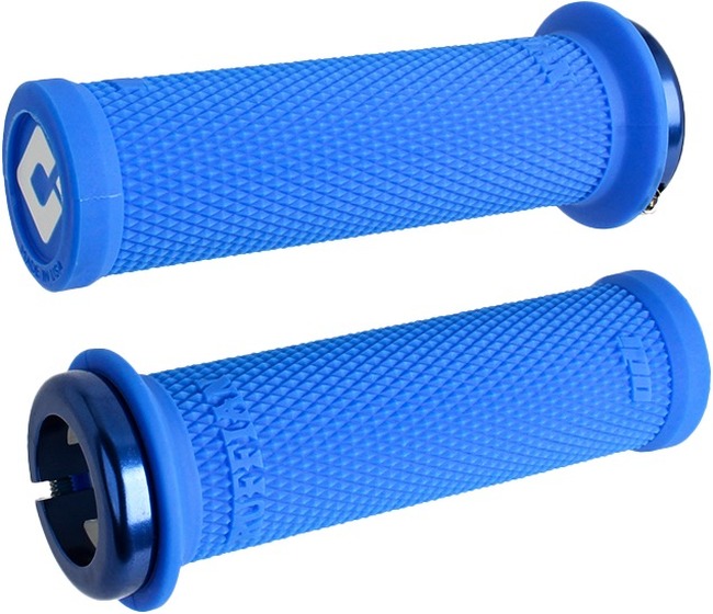 ODI Ruffian Mini V2.1 BMX Grips Medium Blue/Blue - Diamondized BMX grips, Medium Blue/Blue - Click Image to Close