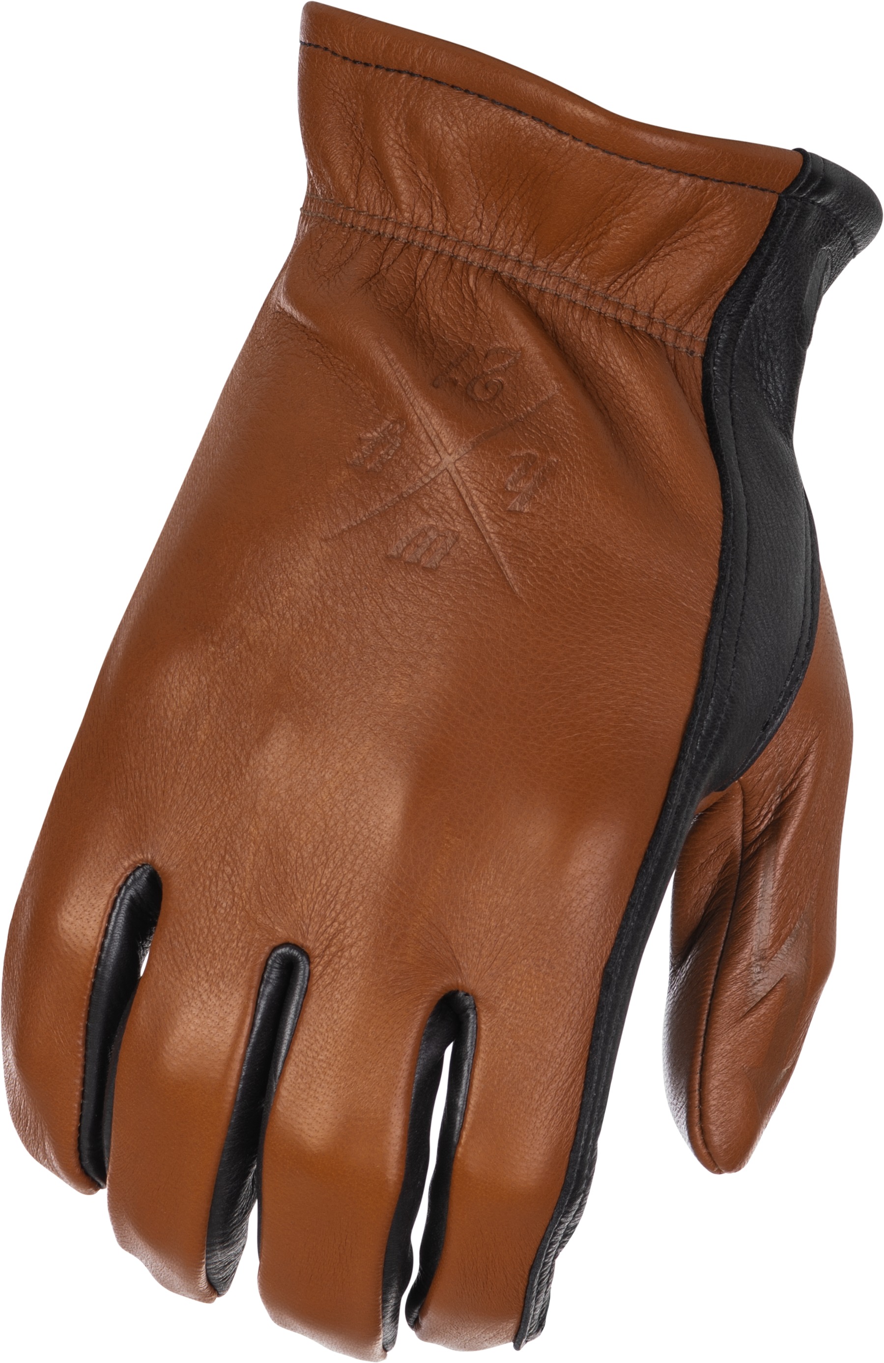 Highway 21 Louie Gloves Black/Tan 5X-Large - Deer skin leather riding gloves, 5X-Large, Black/Tan - Click Image to Close
