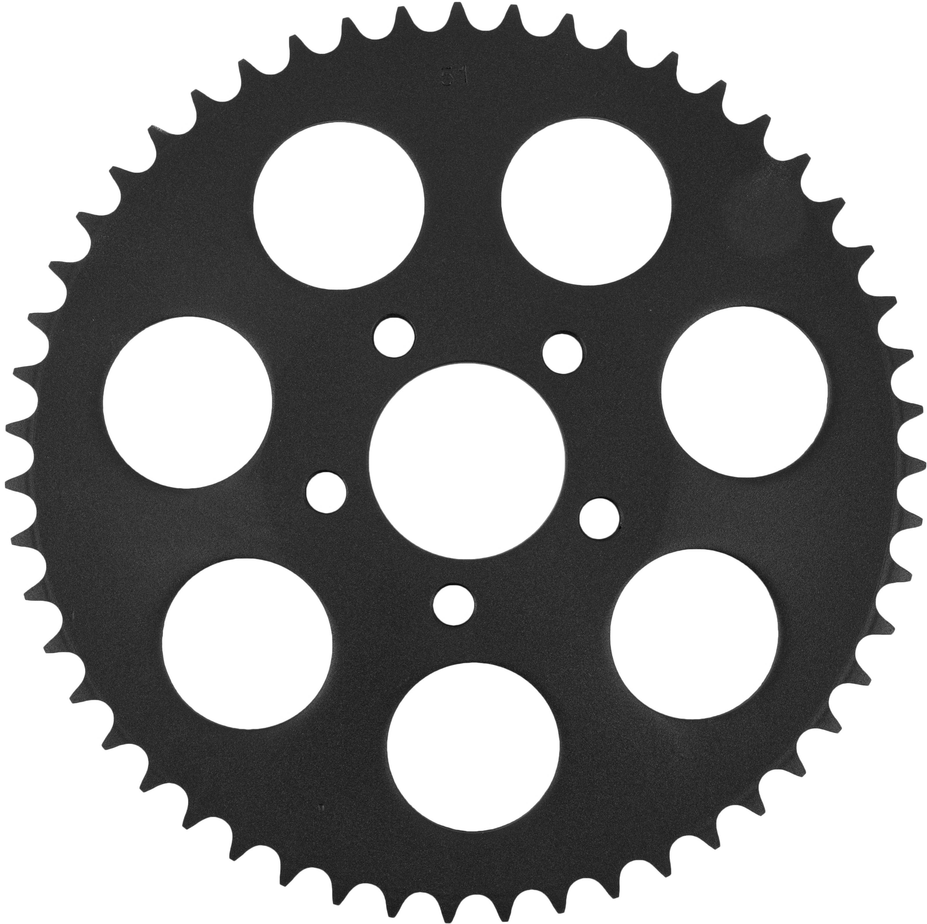 HardDrive Textured Black Rear Sprocket Dished 51T For 00-13 Big Twin - 51-tooth rear sprocket for Harley Big Twin 2000-2013 - Click Image to Close