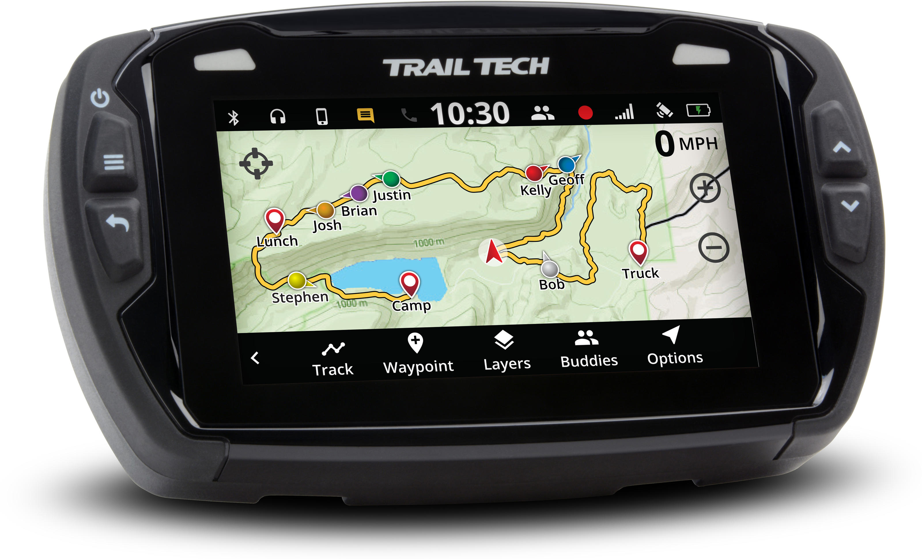 Universal Voyager Pro GPS Kit - GPS, Ride and Bluetooth Connected - Click Image to Close