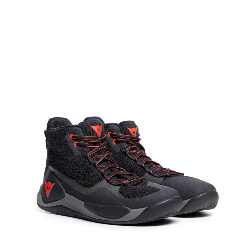 Dainese Atipica Air 2 Shoes Black/Red-Fluorescent Size 40 - Motorcycle shoes in Black/Red-Fluorescent, Size 40 - Click Image to Close