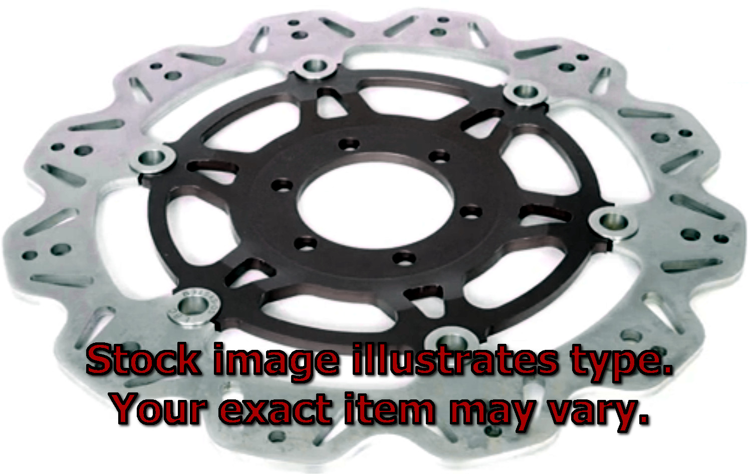 Front VEE Brake Rotors - Black - VEE Style Brake Rotor - Black Center Front Set - Click Image to Close