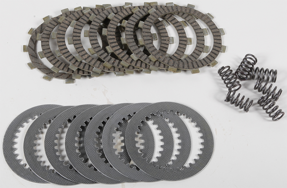 DRC Complete Clutch Kit - Cork CK Plates, Steels, & Springs - For 89-94 Kawasaki KDX200 - Click Image to Close