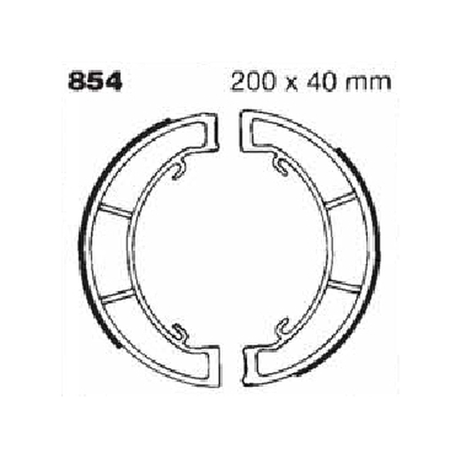 Standard Organic Brake Shoes - 66-70 Triumph Bonneville T120 - Click Image to Close