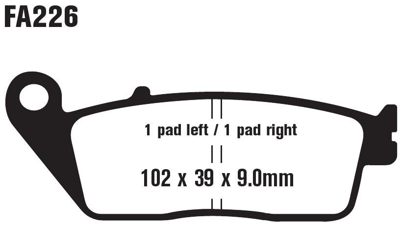 Standard Organic Brake Pads Front Set - Click Image to Close