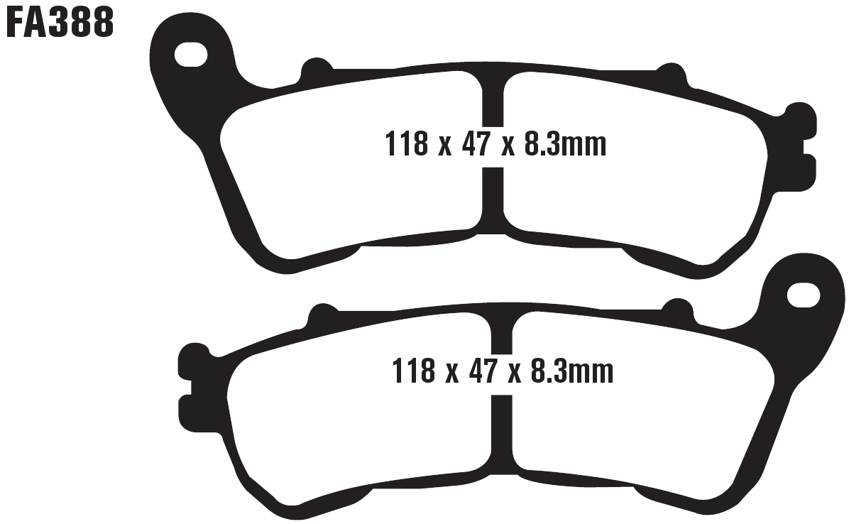 Standard Organic Brake Pads Front Set - Click Image to Close