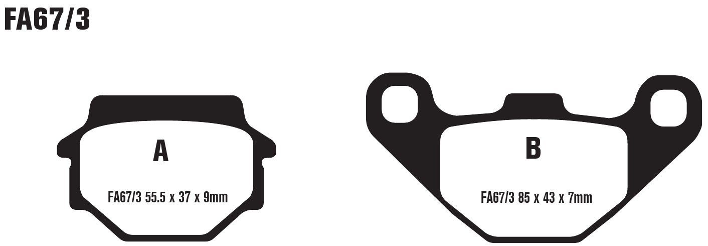 Standard Organic Brake Pads - Click Image to Close