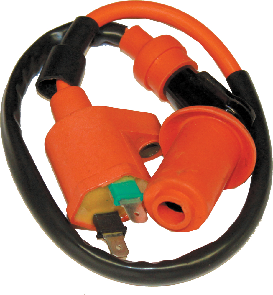 Hi Performance Ignition Coil - For Most 4-Stroke GY6 Based Engines: 50-150cc - Click Image to Close