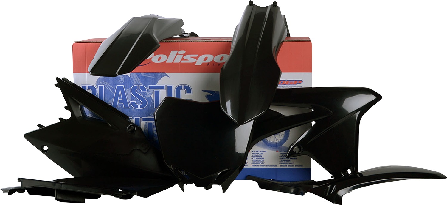 Black Plastic Kit - For 08-17 Suzuki RMZ450 - Click Image to Close