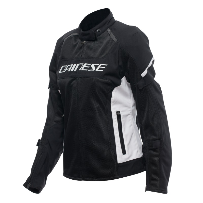 Dainese Air Frame 3 Tex Jacket Womens Black/White/White Size 40 - Textile summer jacket for women, size 40, Black/White - Click Image to Close