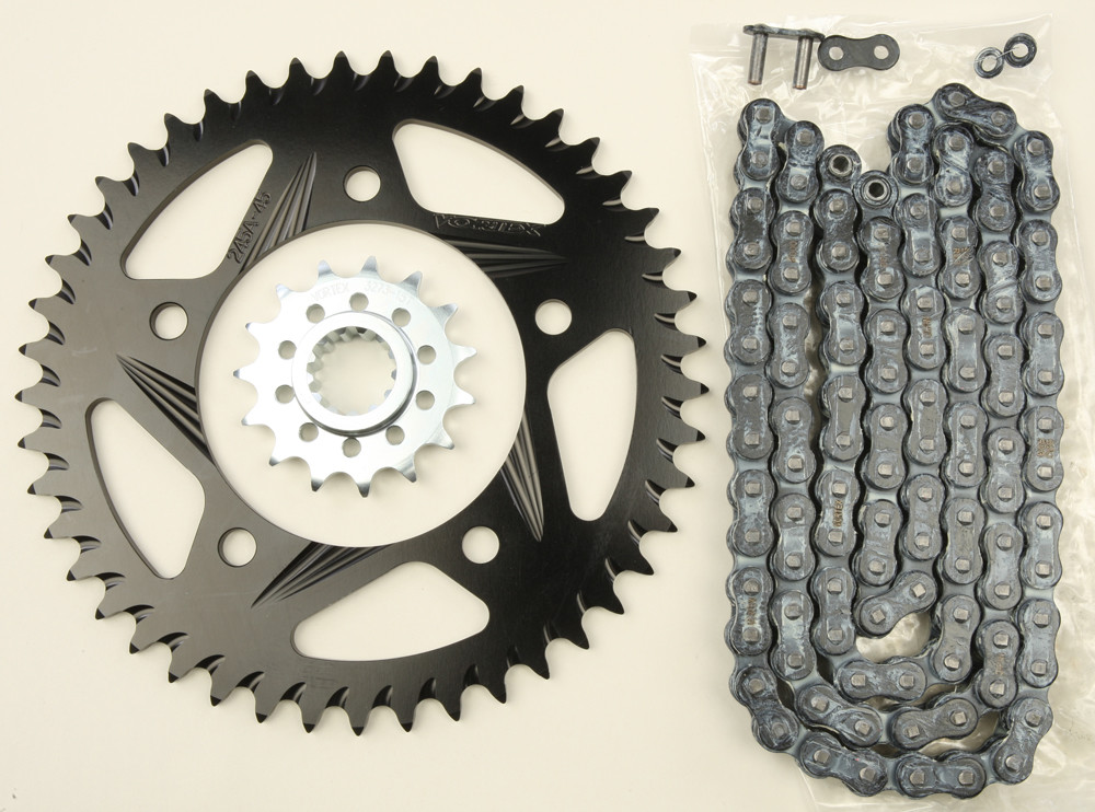 V3 Chain & Sprocket Kit Black RX Chain 520 15/45 Hardcoat Aluminum - For 93-99 Honda CBR900RR - Click Image to Close