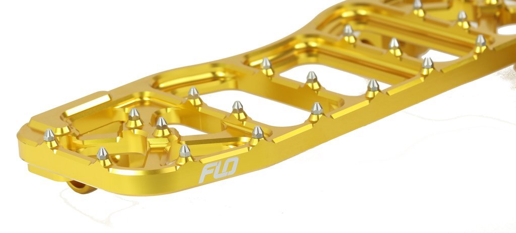 Flo Motorsports V5 Floorboards Gold Fits Harley Davidson Models - Click Image to Close