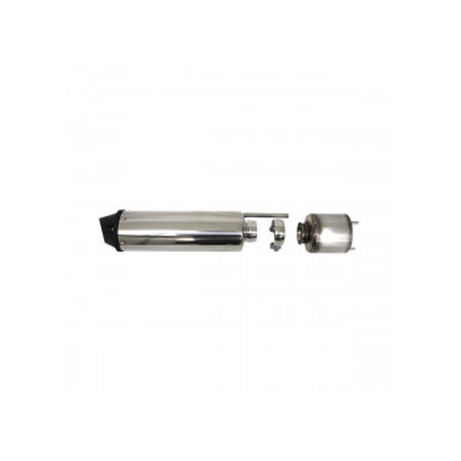 MBRP Power Tech 4 Slip-On Exhaust Silver Fits 14-21 Kawasaki Teryx 800 - Click Image to Close