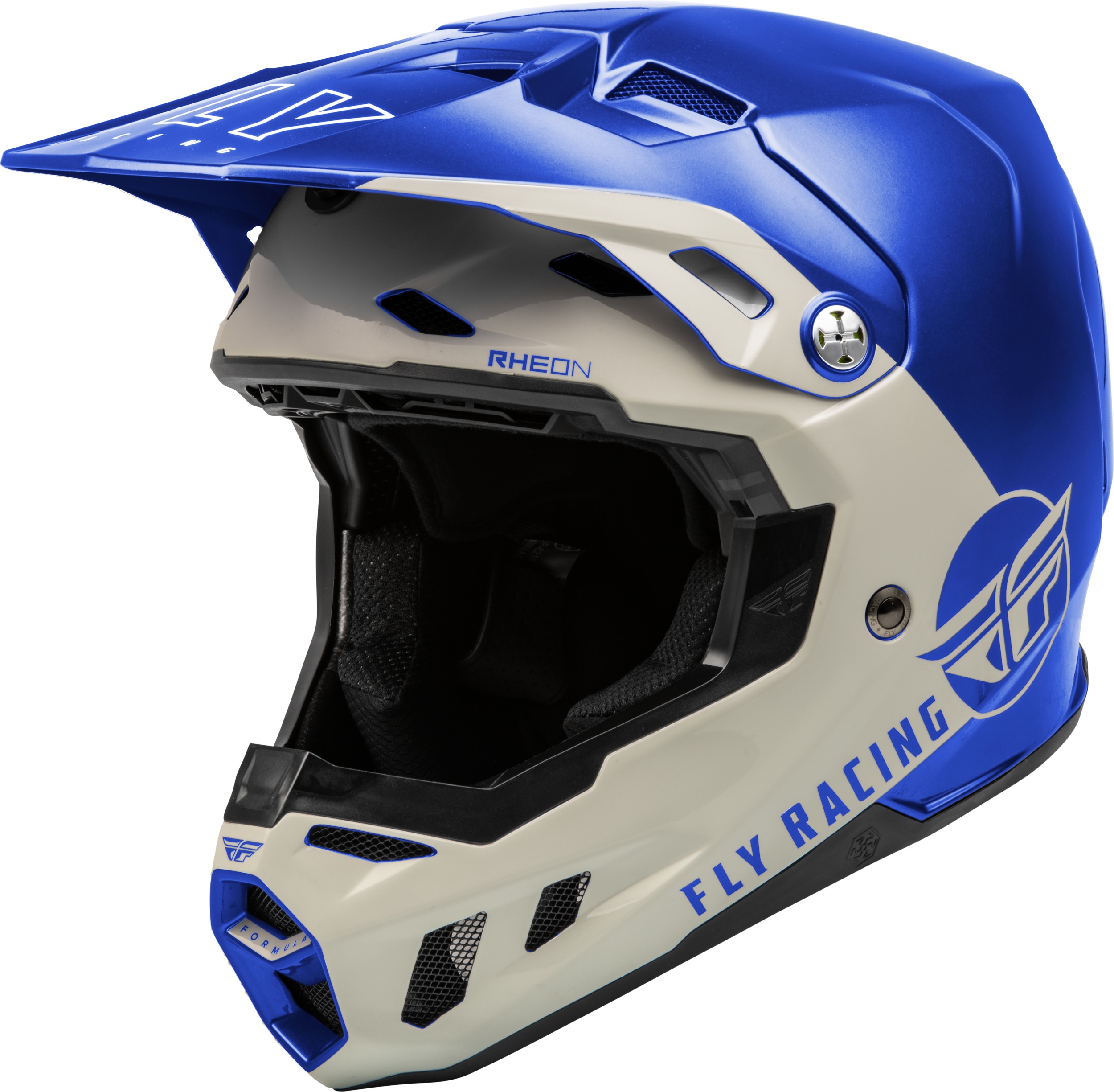 Fly Racing Formula CC Centrum Helmet Metallic Blue/Grey XS - Lightweight offroad helmet, XS, Metallic Blue/Grey - Click Image to Close