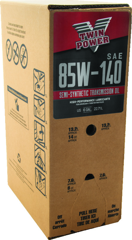 TwinPower 85W140 Semi-Synthetic Transmission Lube 6 Gallon Box - 85W140 semi-synthetic lube 6 gal bag-in-box - Click Image to Close