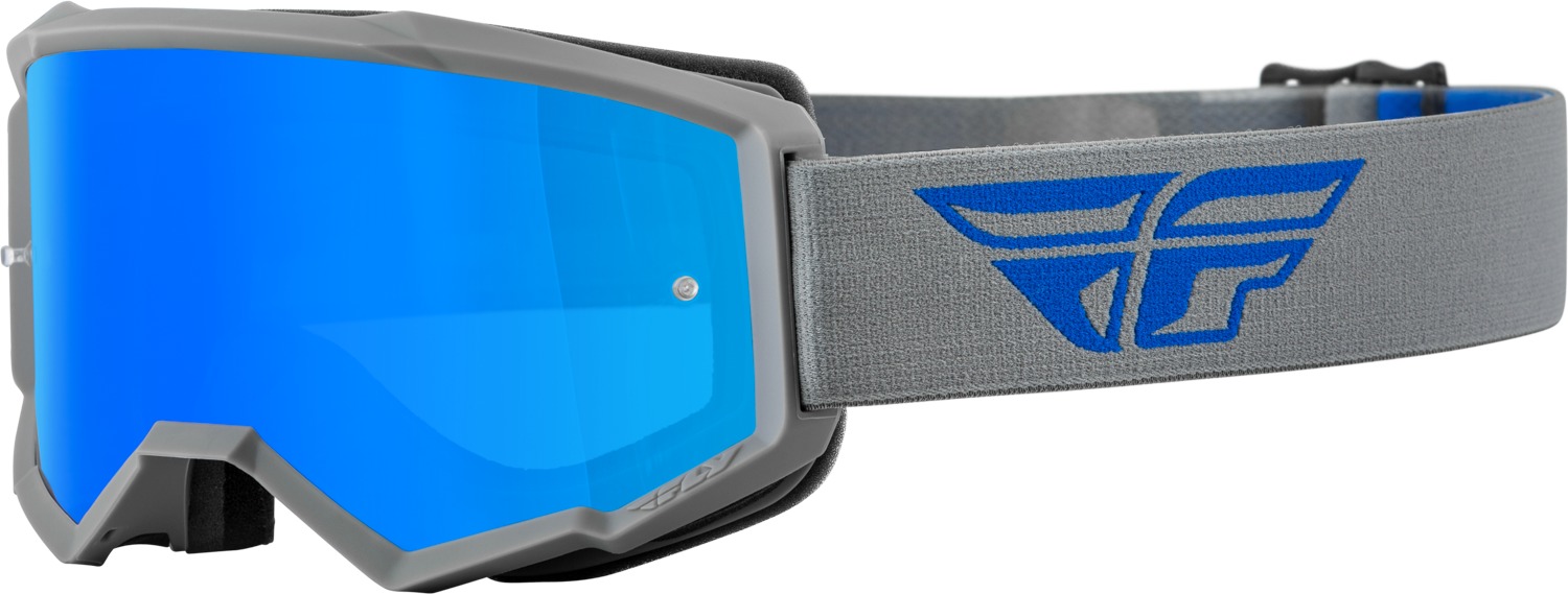 Youth Zone Goggle Grey/Blue w/ Sky Blue Mirror/Smoke Lens - Click Image to Close