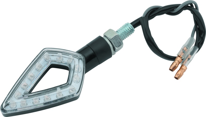 LED Pointer Turn Signals Pair - Black/Amber - Click Image to Close