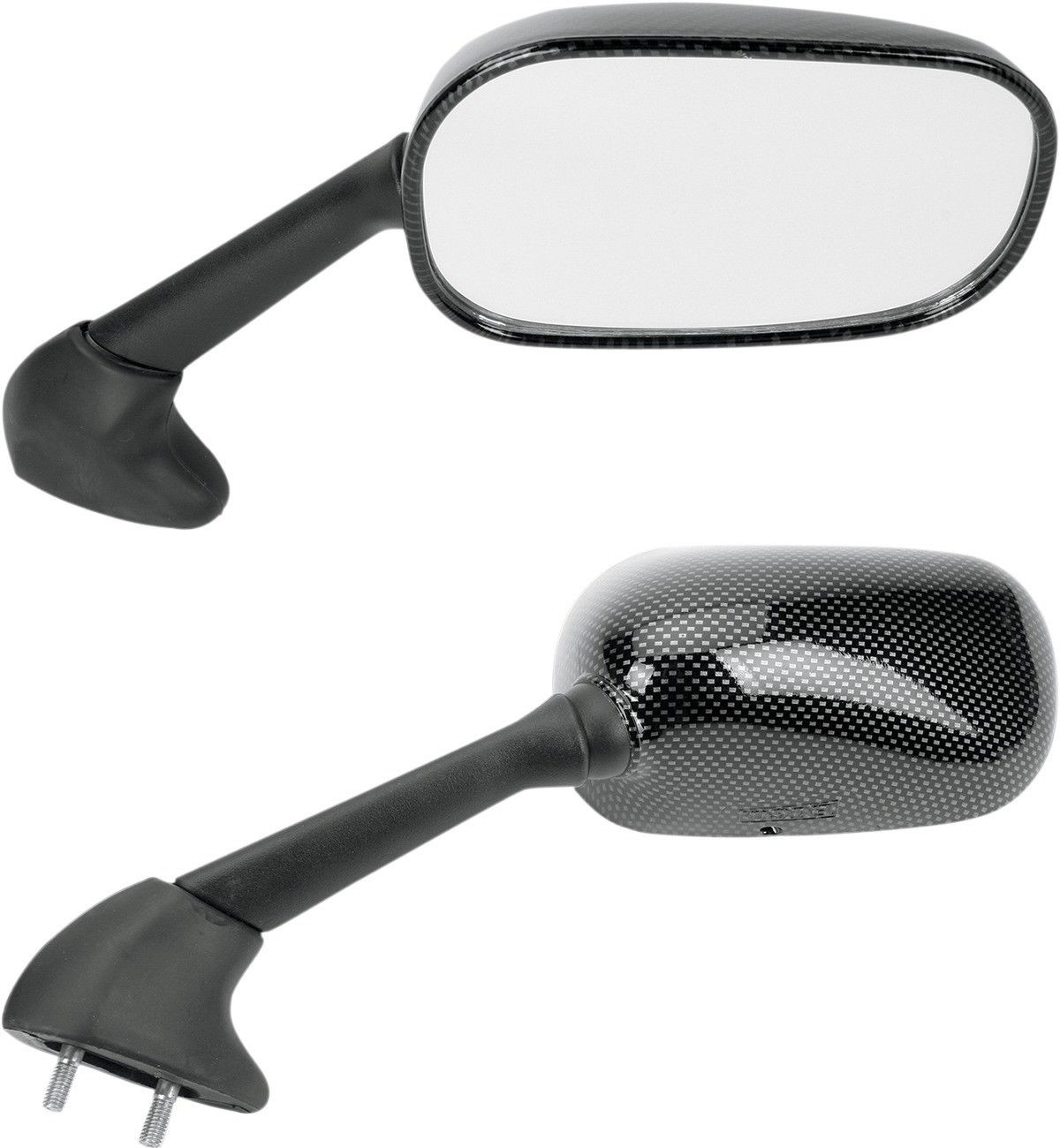 Left & Right Carbon Look Mirrors - 07-08 Yamaha R6S - Click Image to Close