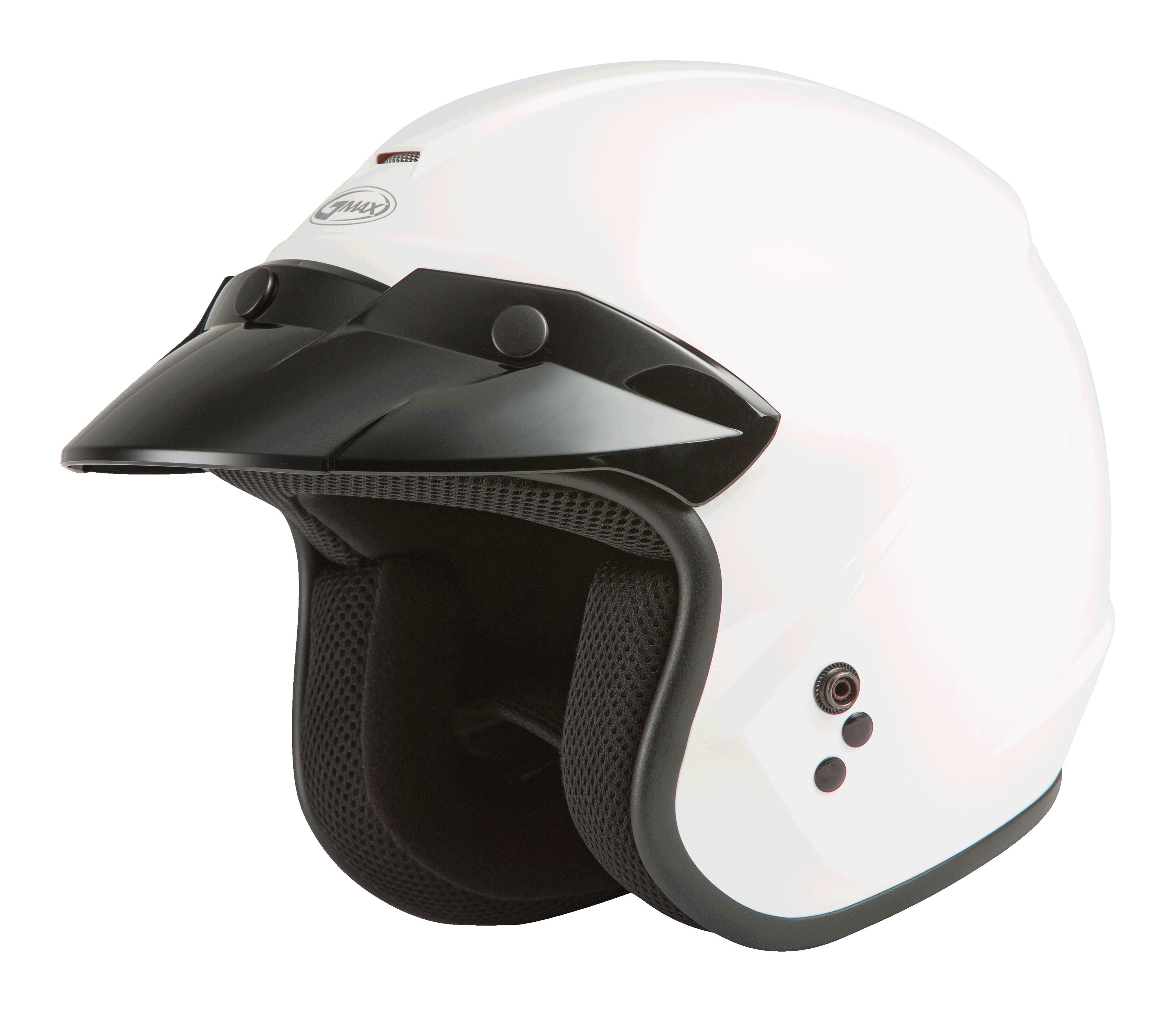 GMAX OF-2 Open-Face Helmet Gloss White - Medium - Click Image to Close