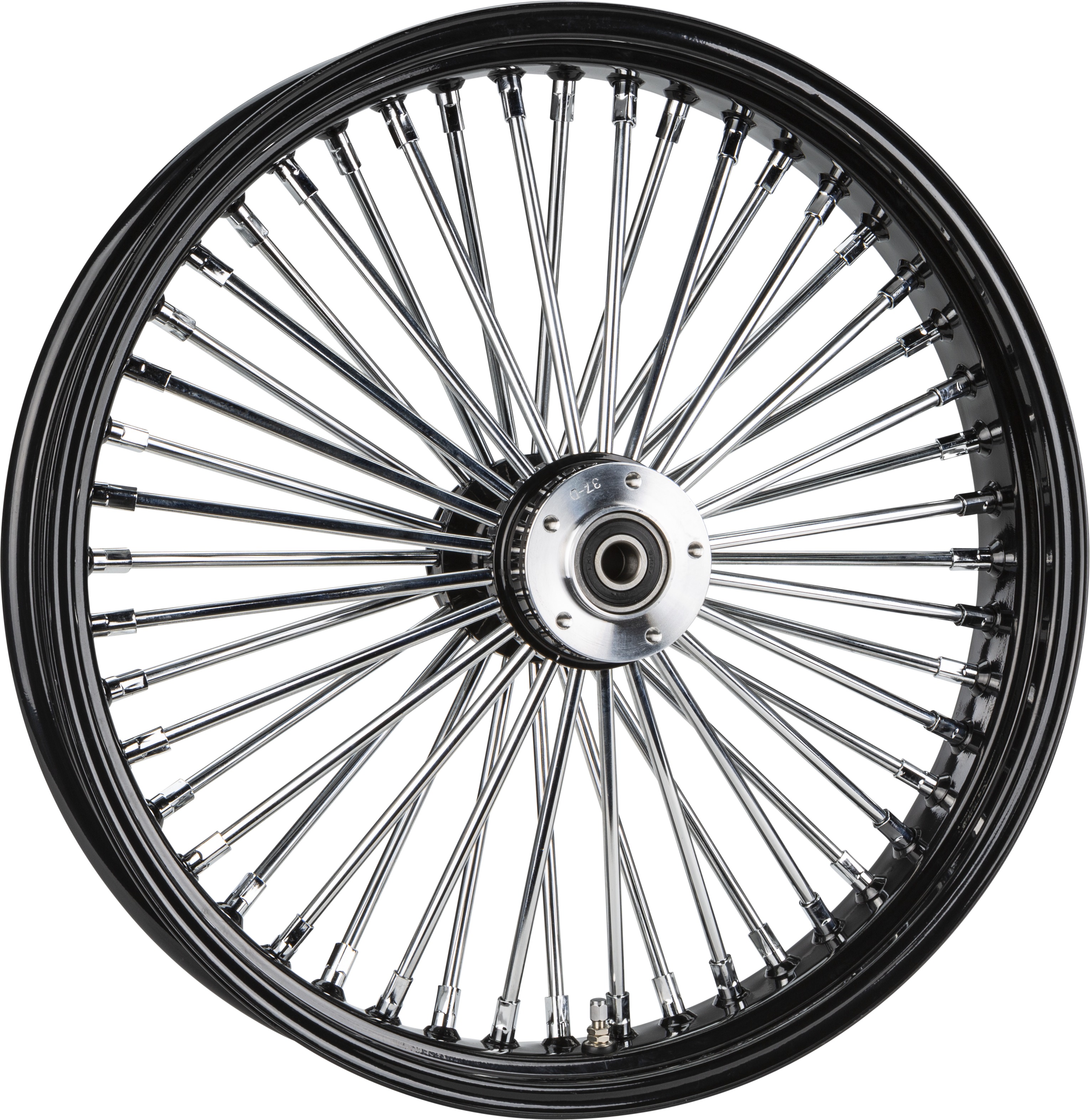 HardDrive 48-Spoke Black Front Wheel 21x3.5in 3/4in Axle For 00-up - 48-spoke black front wheel 21x3.5in, 3/4in axle - Click Image to Close
