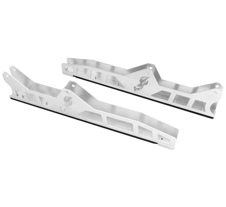 Trailing Arm Guards Aluminum Finish Fits Polaris RZR Models - Click Image to Close