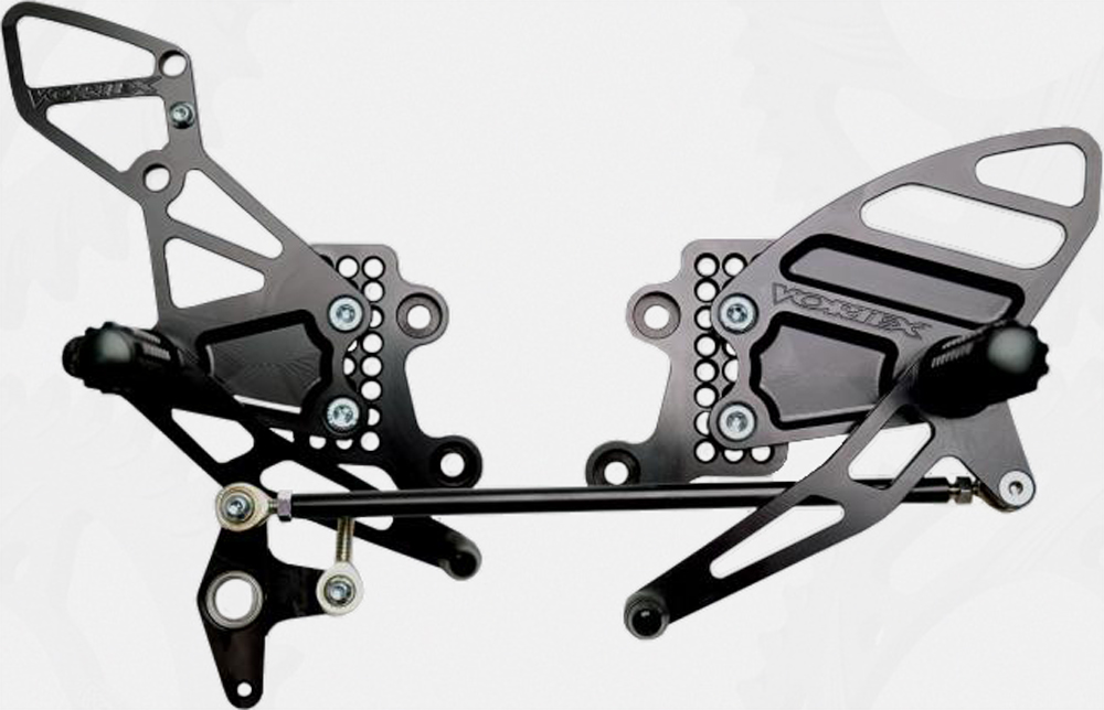 Adjustable Rearset - Black - For 04-07 Honda CBR1000RR CBR600RR - Click Image to Close