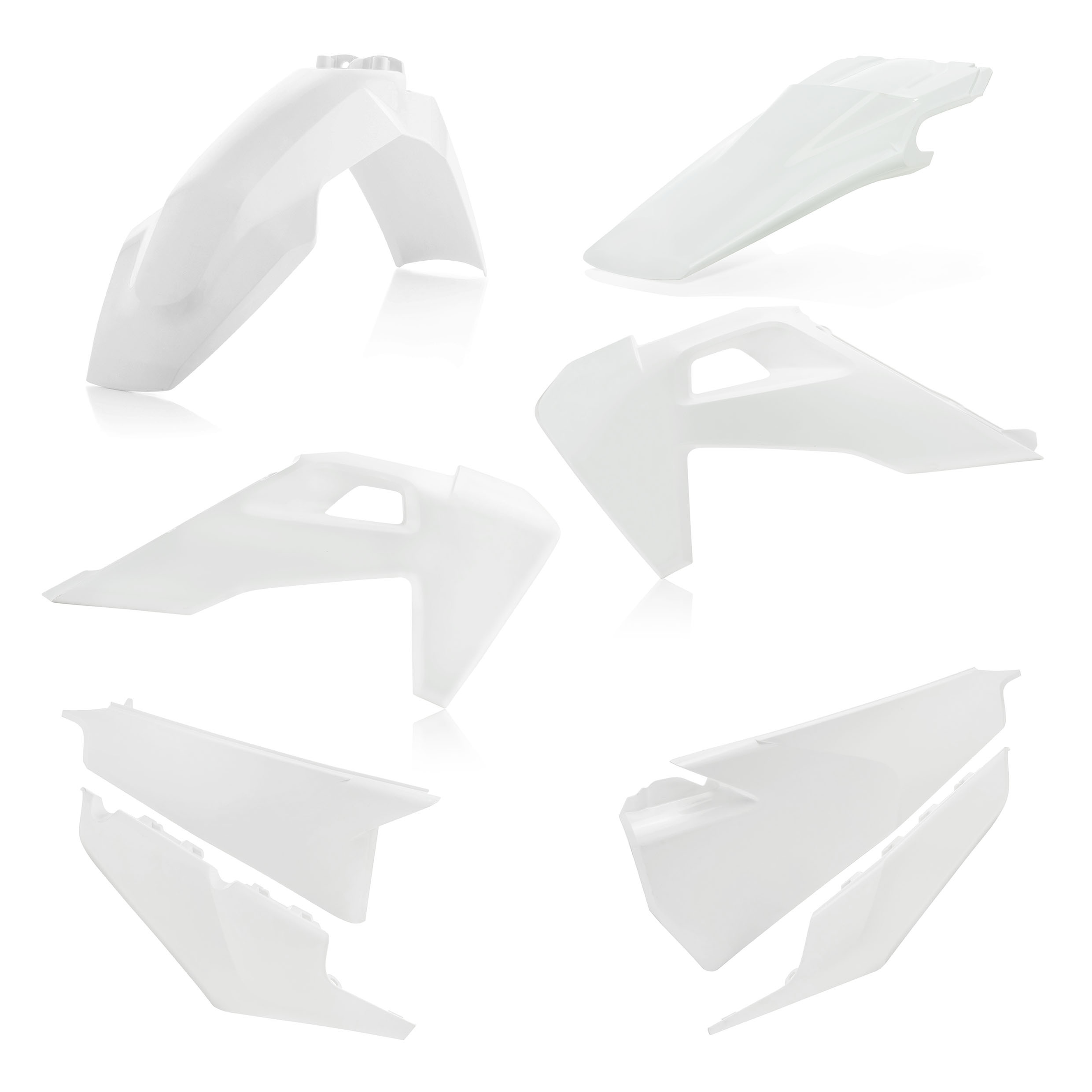 Acerbis Plastic Kit White For 19-22 Husqvarna TC FC FX TX 125-450 - Plastic kit for 19-22 Husqvarna TC/FC/FX/TX models - Click Image to Close