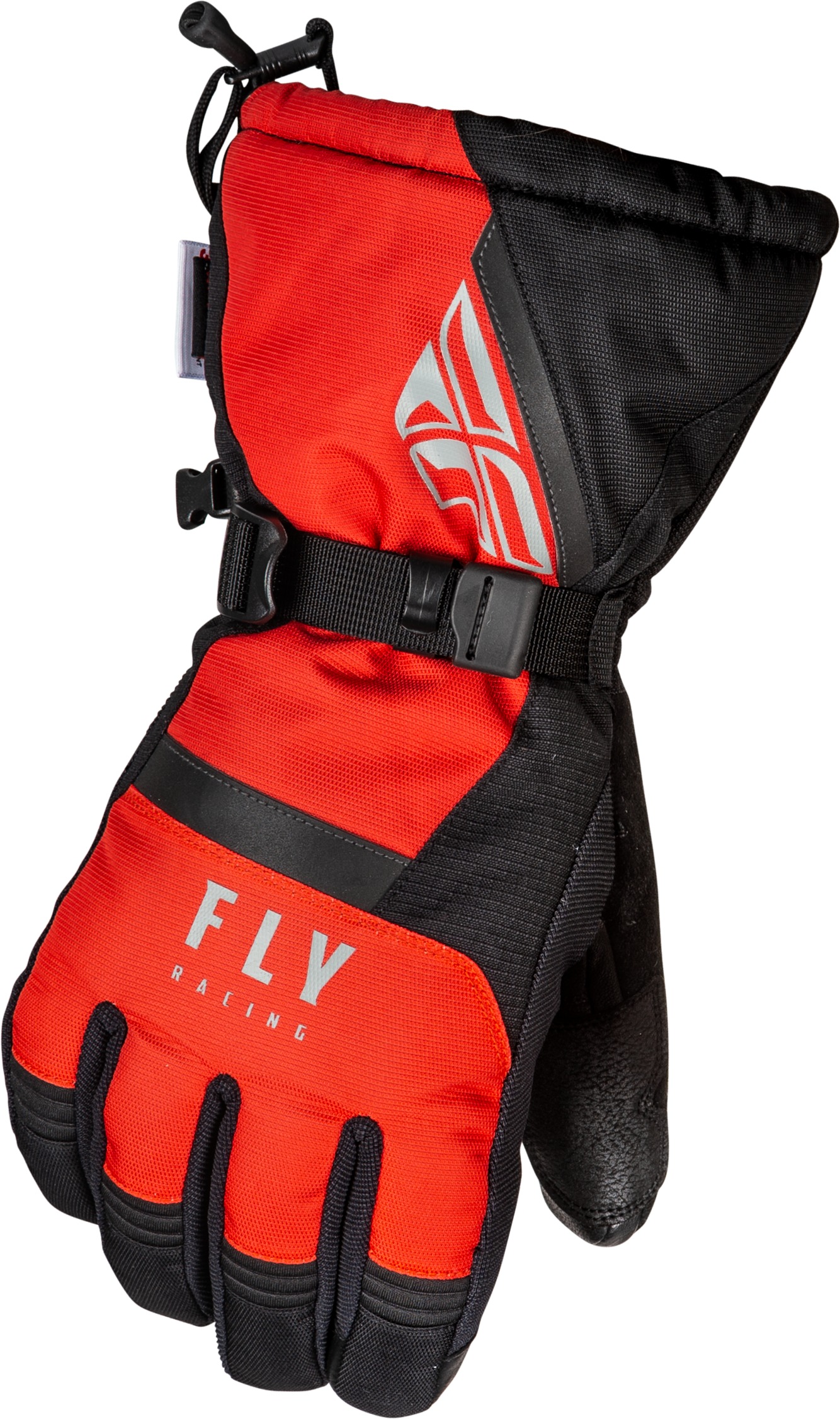 Fly Racing Cascade Gloves Black/Red Small - Cold weather snow gloves, Black/Red, Small - Click Image to Close
