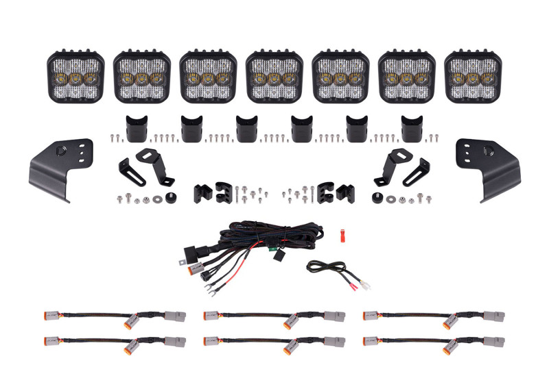 Bronco SS5 Sport CrossLink Windshield Lightbar Kit - White - Click Image to Close