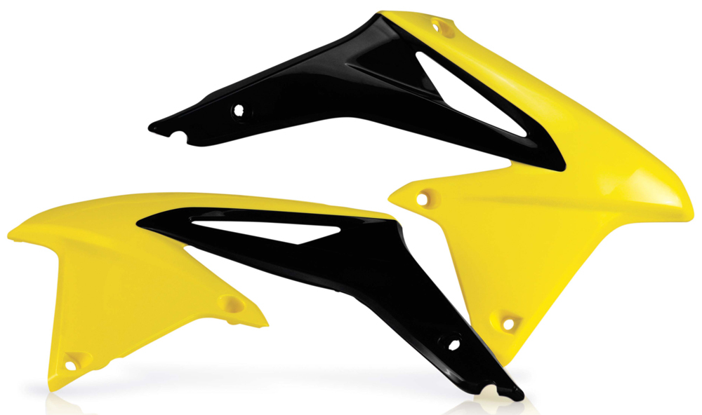 Radiator Shrouds - Yellow/Black - For 08-17 Suzuki RMZ450 - Click Image to Close