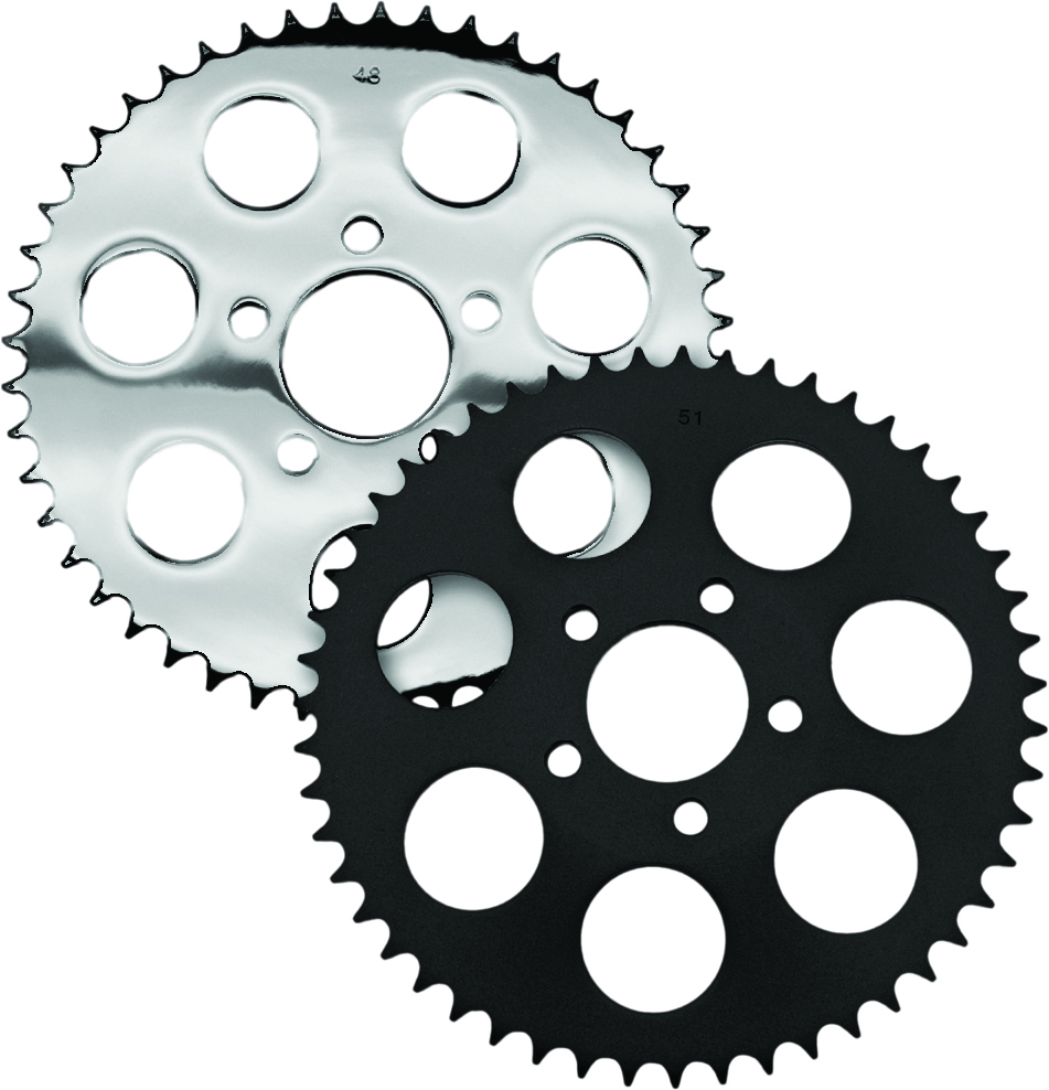 HardDrive Gloss Black Rear Sprocket 51T Dished Big Twin 2000-2013 - 51T rear sprocket, gloss black for Big Twin 00-13 - Click Image to Close