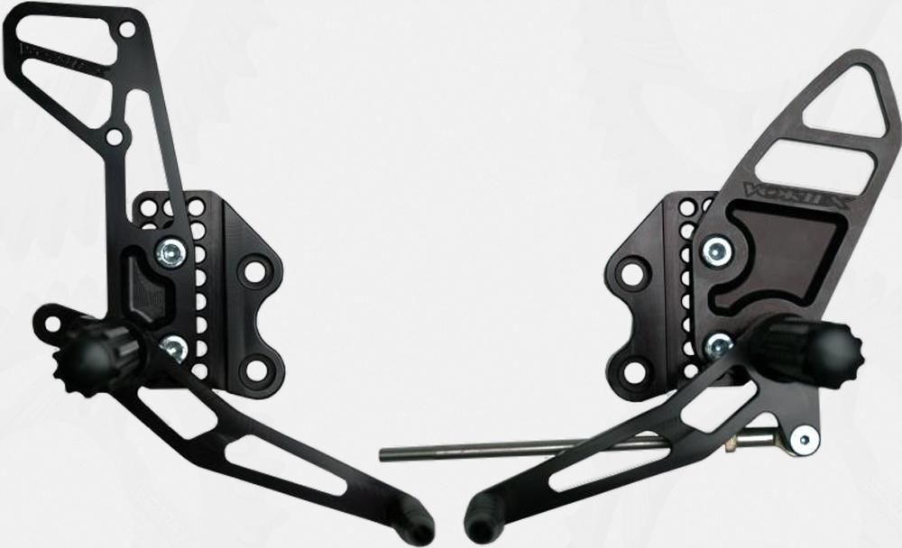 Adjustable Rearset - Black - For 05-06 Suzuki GSXR1000 - Click Image to Close