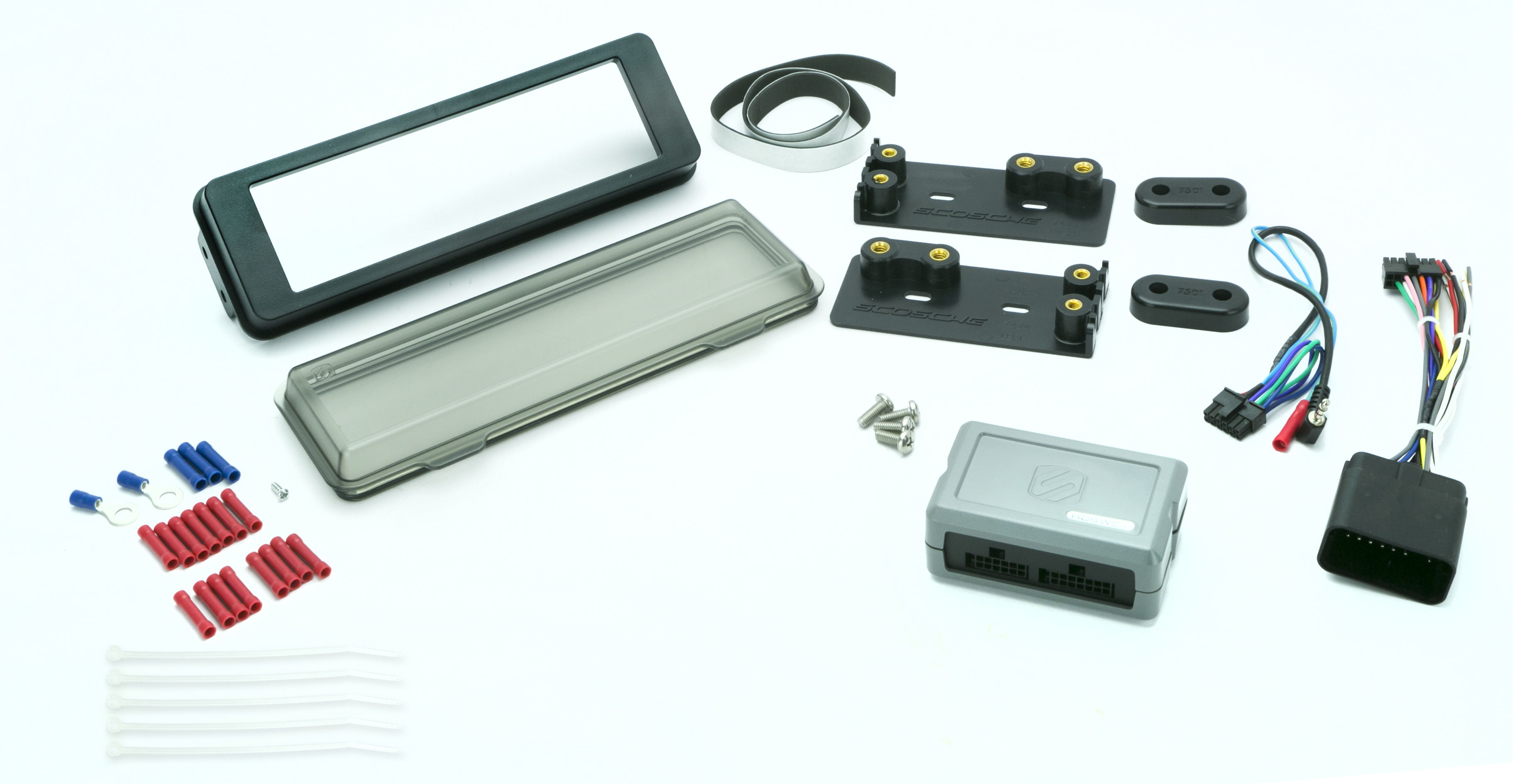 Scosche Single Din Radio Install Kit For 98-13 Harley Touring Models - Click Image to Close