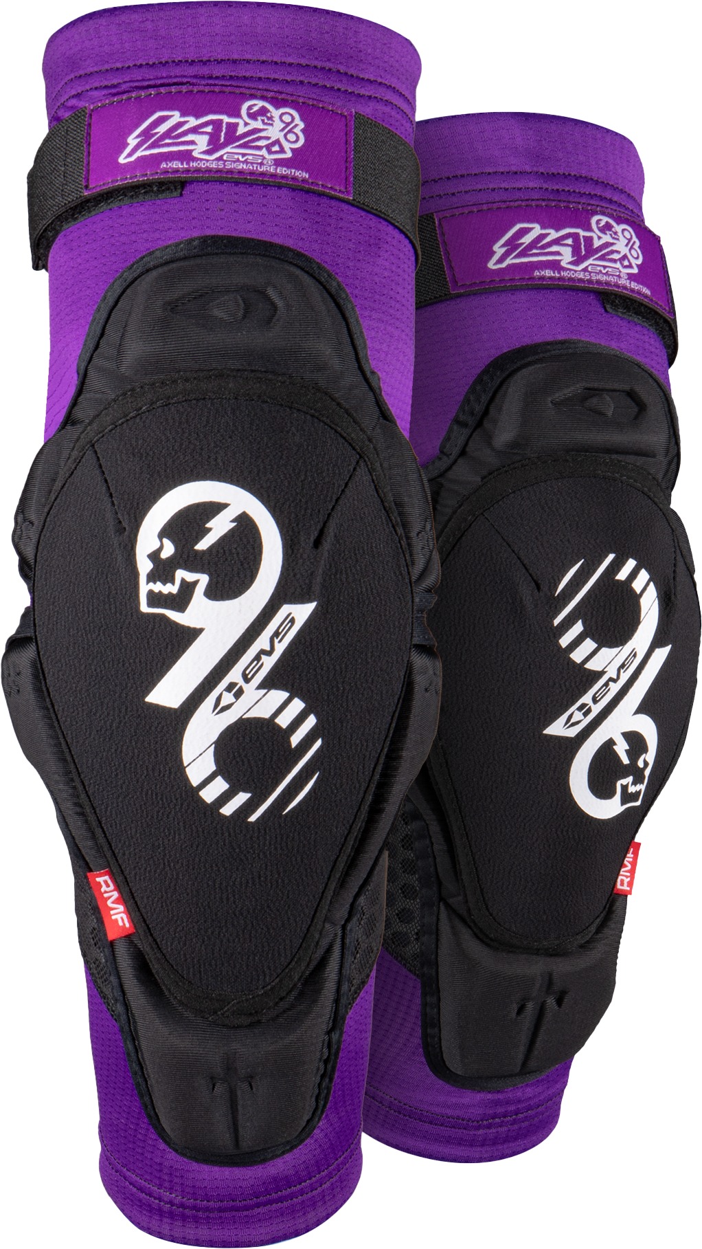 EVS Slayco96 Knee Guard Pair Purple/Black - 2XL - Knee guard pair in 2XL Purple/Black by EVS - Click Image to Close