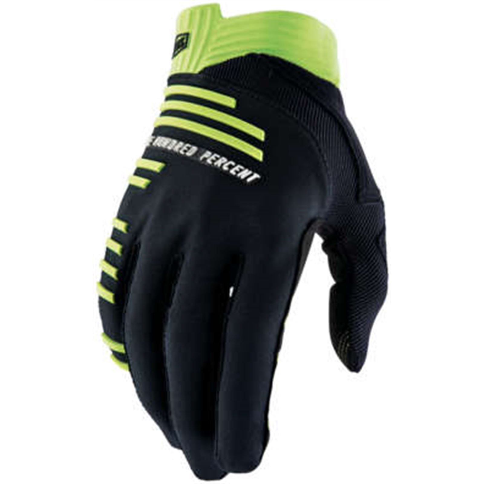 100% Men's R-Core Gloves Black/Lime XL - Click Image to Close