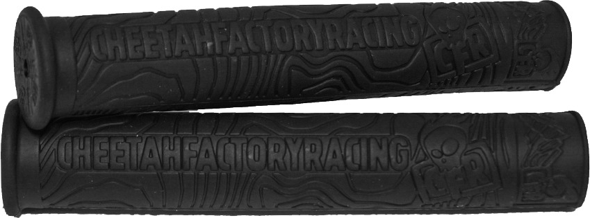 CFR Signature Grip Black Snowmobile Handlebar Grips, Pair - Short, black grips for snowmobile handlebars - Click Image to Close