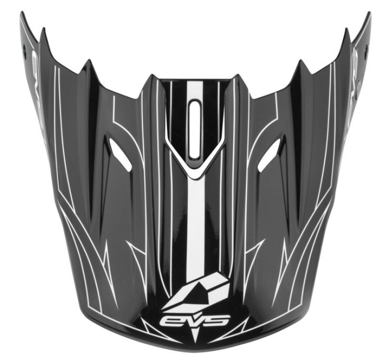 EVS T5 Pinner Visor - Matte Black/White - Click Image to Close